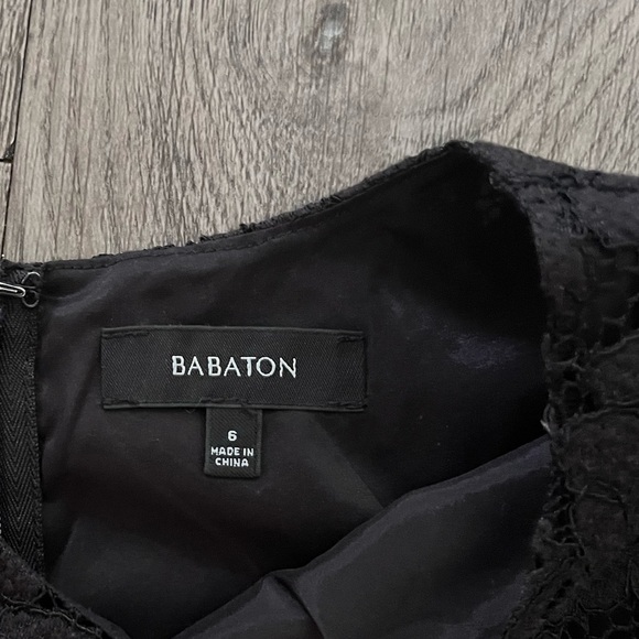 Babaton Black lace Sleeveless A-Line Mini Dress - Picture 4 of 5